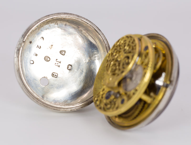 Orologio da tasca massonico in argento , prima metà dell'800