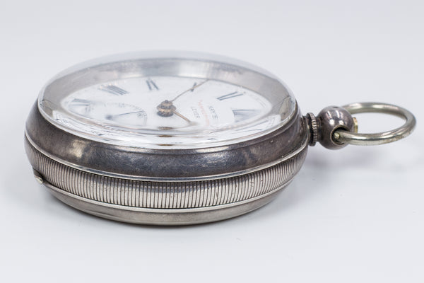 Pocket watch in silver key, 19th century