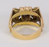 Vintage Ring aus 18 Karat Gold mit Diamanten im Rosettenschliff, 30er / 40er Jahre