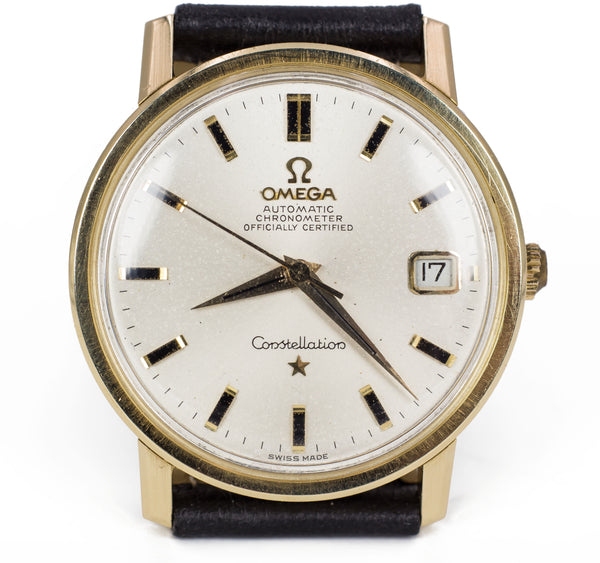 Montre-bracelet vintage Omega Constellation Chronometer en or 14 carats, années 1960