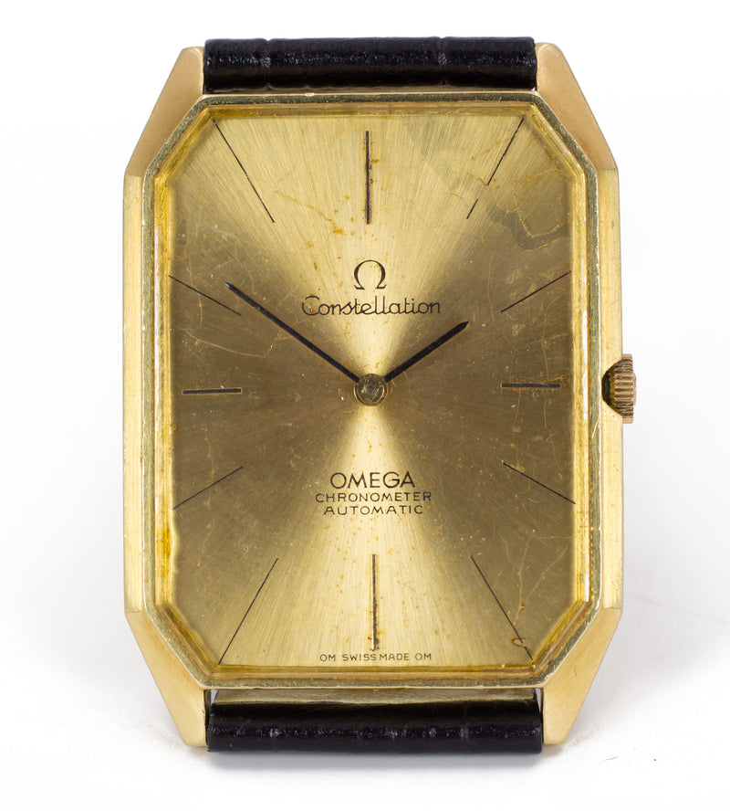 Orologio da polso vintage Omega Constellation Chronometer automatico in oro 18k , anni 70