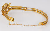 Bourbon Armband in Gold mit Perlen und roter Glaspaste, spätes 800. Jahrhundert