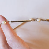 Collana vintage in oro 14K con perle, anni '60