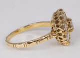 Antiker Ring aus 18 Karat Gold mit Diamanten im Rosettenschliff, Anfang des 900. Jahrhunderts