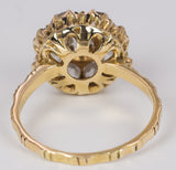 Anello antico in oro 18k con diamanti taglio rosetta,  primi del '900