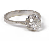 Solitaire ring in 18k gold with a brilliant cut diamond of approximately 0.45 ct