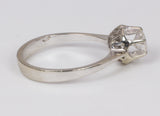 Solitaire ring in 18k gold with a brilliant cut diamond of approximately 0.45 ct