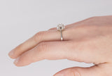 Solitaire ring in 18k gold with a brilliant cut diamond of approximately 0.45 ct