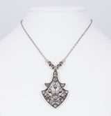 Liberty Halskette in Gold und Silber mit Diamantrosetten, 20er Jahre - Antichità Galliera