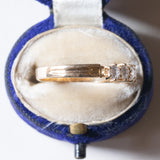 Veretta vintage in oro 18K con diamanti di taglio brillante (0.70ctw ca.), anni '70