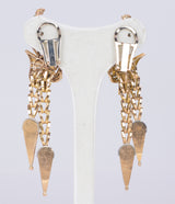 Vintage Ohrringe aus 18 Karat Gold mit Diamanten, 40er Jahre