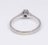 Vintage Solitaire aus 18 Karat Weißgold und 0.25 ct Diamant im Brillantschliff, 60er / 70er Jahre - Antichità Galliera