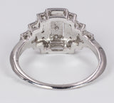 Vintage-Ring aus 9-karätigem Weißgold mit Diamanten im Brillantschliff, 1940er Jahre