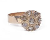 Antiker Ring aus 18 Karat Gold mit Diamanten im Rosettenschliff, Anfang des 900. Jahrhunderts