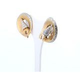 Boucles d'oreilles vintage en or 18 carats avec environ 2,9 ct de diamants taillés en brillant, années 1950/60