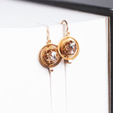 Antike Ohrringe aus 18 Karat Gold mit Diamanten, spätes 800. Jahrhundert