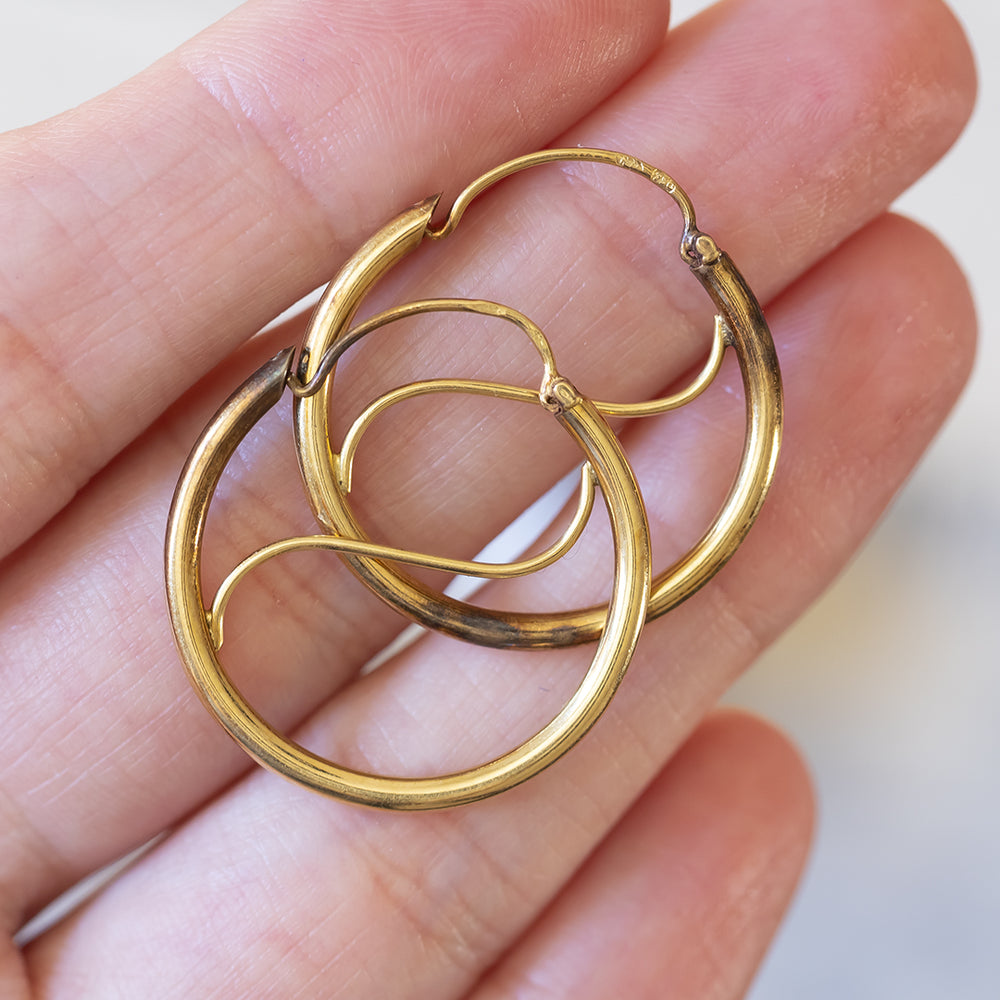 Boucle D'oreille Vintage En Or 18 Carats - Années 70 - Pièce Unique