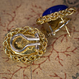 Vintage 18 Karat Gold Lapislazuli Ohrringe, 70er Jahre - Antichità Galliera