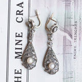 Liberty earrings in 18K gold, 14K gold and silver with rosette cut diamonds, 20s