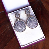 Vintage Ohrringe aus 18 Karat Gold mit Diamantrosetten, 50er Jahre - Antichità Galliera