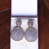 Vintage Ohrringe aus 18 Karat Gold mit Diamantrosetten, 50er Jahre - Antichità Galliera