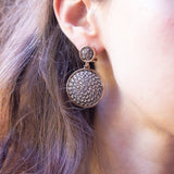 Vintage Ohrringe aus 18 Karat Gold mit Diamantrosetten, 50er Jahre - Antichità Galliera