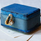 Vintage Ohrringe aus 18 Karat Gold mit Perlen und Diamanten, 50er Jahre - Antichità Galliera