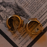 Vintage Ohrringe aus 18 Karat Gold mit grünen Turmalinen, 70er Jahre