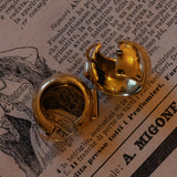 Vintage Ohrringe aus 18 Karat Gold mit grünen Turmalinen, 70er Jahre
