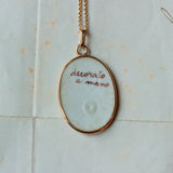 Vintage Anhänger aus 18 Karat Gold und handbemalter Keramik, 70er Jahre