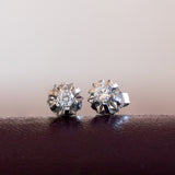 Vintage light point in 14K white gold with brilliant cut diamonds (0.35 ct approx.), 60s