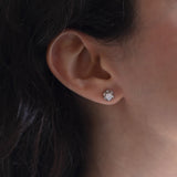 Vintage light point in 14K white gold with brilliant cut diamonds (0.35 ct approx.), 60s