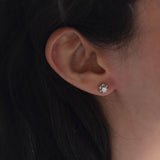 Vintage light point in 14K white gold with brilliant cut diamonds (0.35 ct approx.), 60s