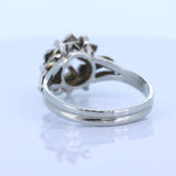 Винтажное кольцо из белого золота 18 карат с бриллиантом классической огранки (0,50 карата), 50-е годы