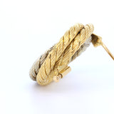 Vintage zweifarbige Brosche aus 18 Karat Gold, 60er Jahre