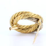 Vintage zweifarbige Brosche aus 18 Karat Gold, 60er Jahre