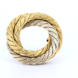 Vintage zweifarbige Brosche aus 18 Karat Gold, 60er Jahre