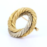 Vintage zweifarbige Brosche aus 18 Karat Gold, 60er Jahre