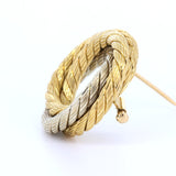 Vintage zweifarbige Brosche aus 18 Karat Gold, 60er Jahre