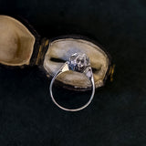 Solitaire in 18K white gold with a brilliant cut diamond of approx. 0.30 ct, 40s
