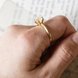 Solitaire in 18K gold with 1.67ct brilliant cut diamond