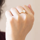 Solitaire in 18K gold with 1.67ct brilliant cut diamond
