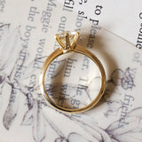 Solitaire in 18K gold with 1.67ct brilliant cut diamond