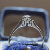 Vintage Solitaire aus 18 Karat Weißgold und 0.25 ct Diamant im Brillantschliff, 60er / 70er Jahre - Antichità Galliera