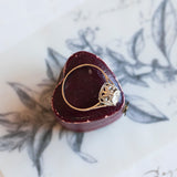 Antique 18K white gold solitaire with old cut diamond (0.80ct approx.), 30s