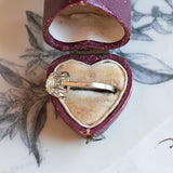 Antique 18K white gold solitaire with old cut diamond (0.80ct approx.), 30s
