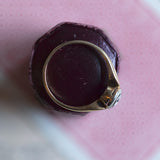 Antique 14K white and yellow gold solitaire with brilliant cut diamond (approx. 0.30 ct), 10s / 20s