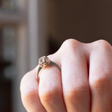 Antiker Solitär aus 18 Karat Weißgold mit 0.25 ct Diamant im Brillantschliff, 30er / 40er Jahre