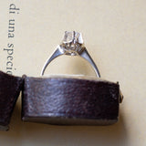 Antiker Solitär aus 18 Karat Weißgold mit 0.47 ct Diamant im Brillantschliff, 40er Jahre - Antichità Galliera