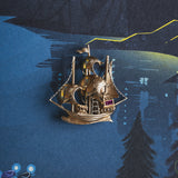 Vintage Brosche aus 18 Karat Gold mit Rubin, 60er Jahre